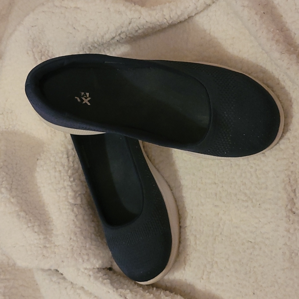 Navy Skechers Flats